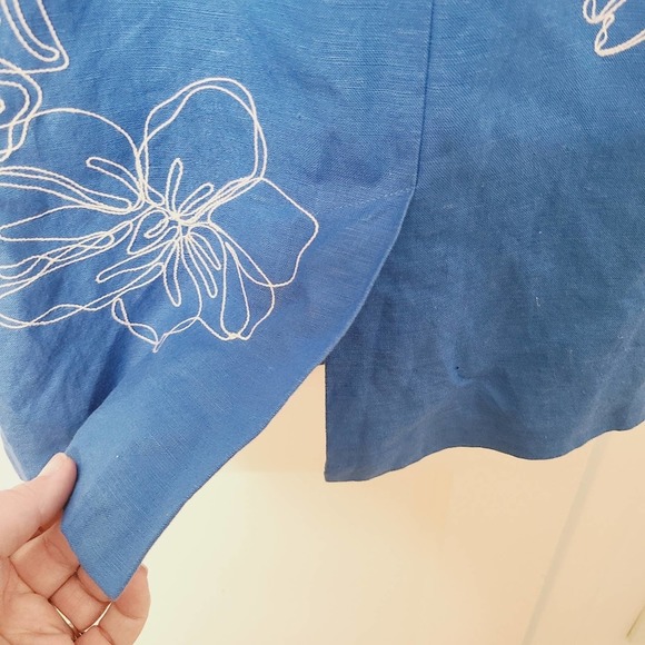 Vintage Floral Embroidered Mod Sheath Dress - Picture 5 of 8